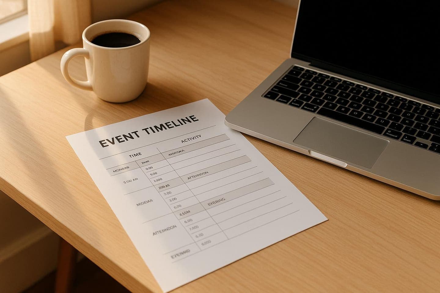 Event Timeline Planner to Stay on Track